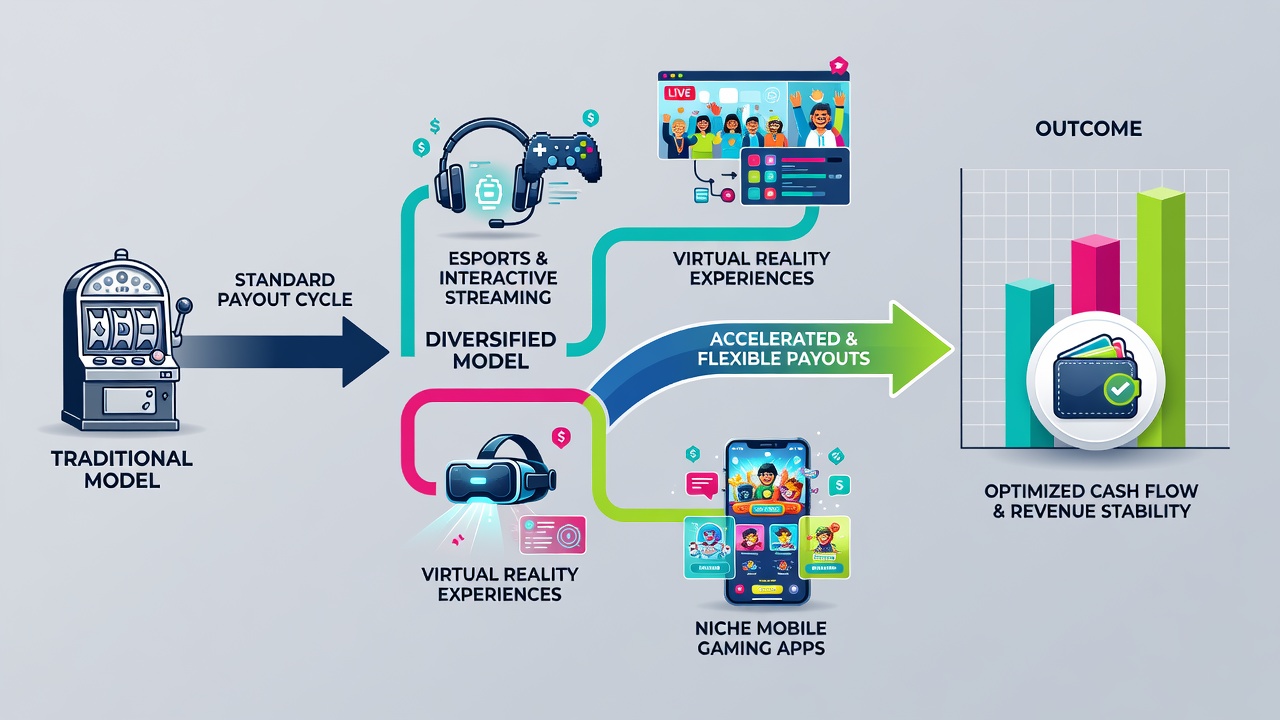 Integrated resort with esports arena and live entertainment venue affecting operator cash flow cycles
