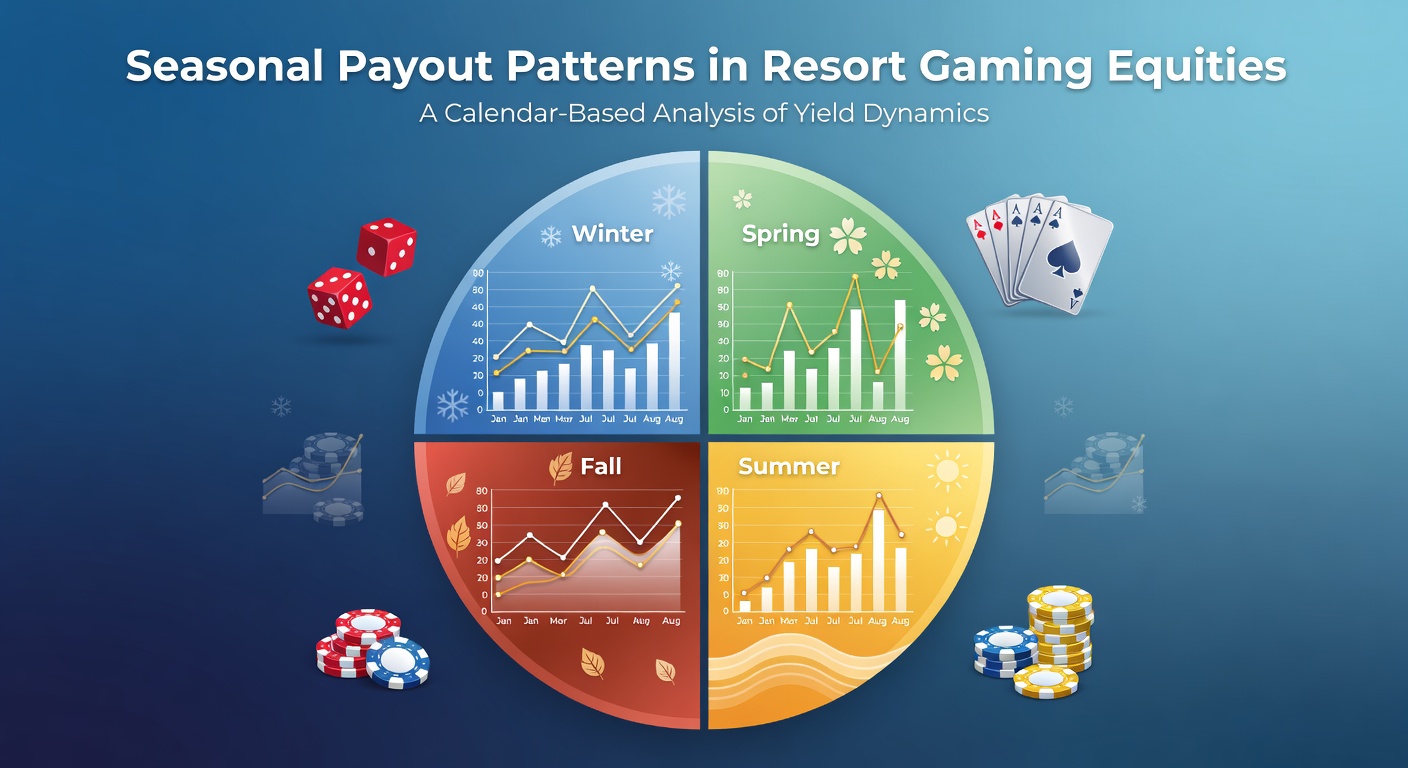 Calendar chart showing quarterly yield fluctuations in resort gaming stocks across multiple years