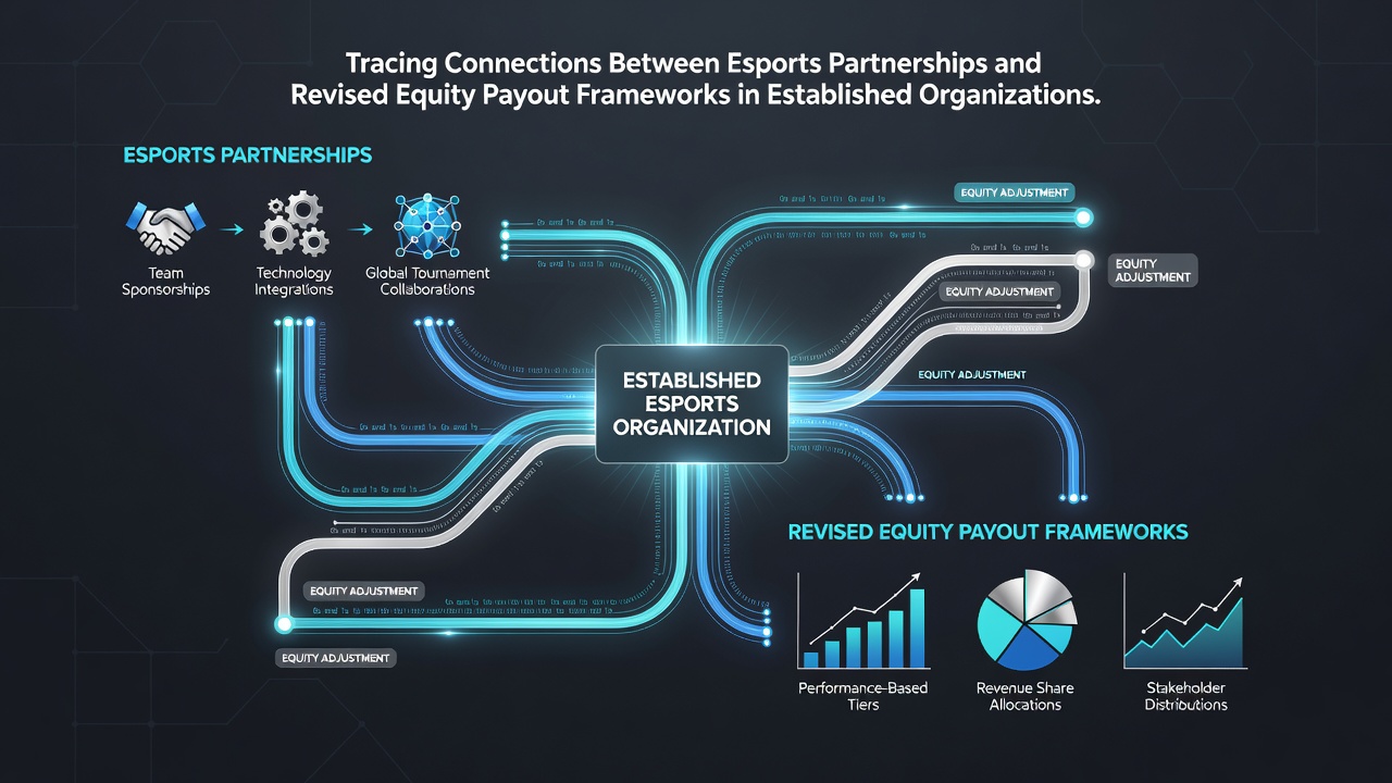Data visualization charts showing esports revenue contributions and corresponding equity payout adjustments for casino operators in 2026