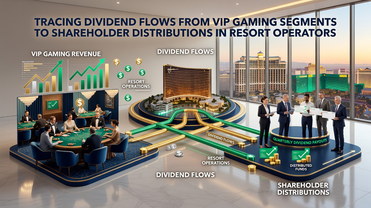 Bar chart displaying shareholder distribution trends linked to VIP gaming revenue in resort companies during 2026