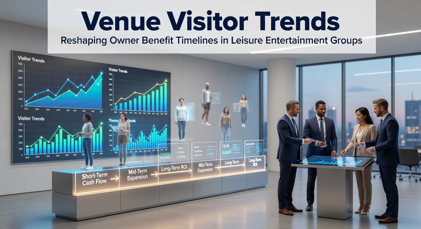Leisure entertainment venue with shifting visitor crowds and modern facilities